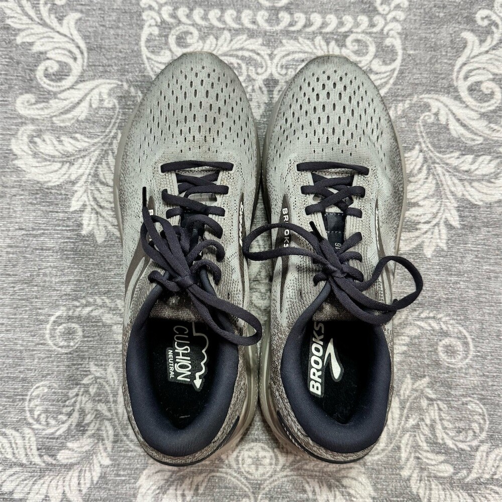Brooks Ghost Men's Running Shoes Gray/Black Road Sneakers Size 10